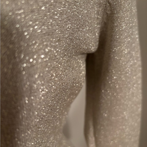 Ann Taylor Metallic Beige Knit Top - Picture 3 of 5